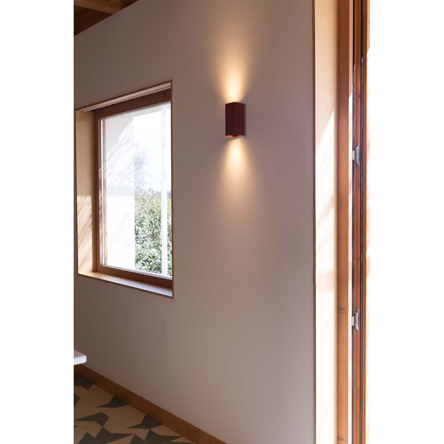 FARO 40568 - Iluminação de parede SOLE 2xGU10/8W/230V tijolo recortado angular