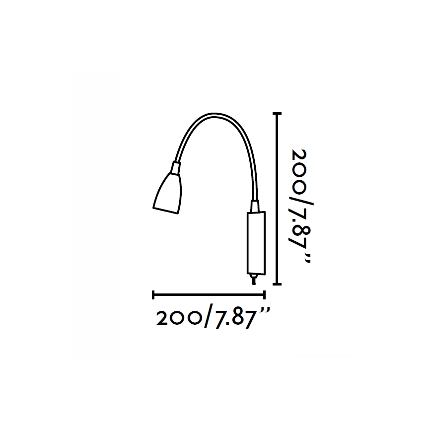 FARO 40994 - Candeeiro de parede LOKE LED/3W/230V