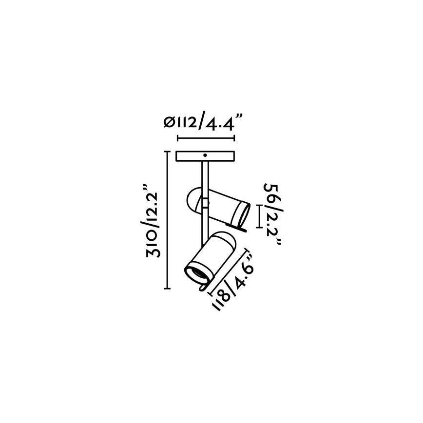 Faro 43534 - Refletor ORLEANS 2xGU10/8W/230V prata/preto antigo