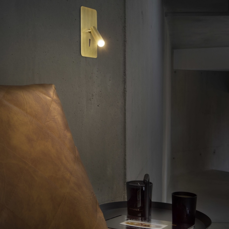 FARO 62114 - Foco de parede LED SUAU LED/3W/230V dourado