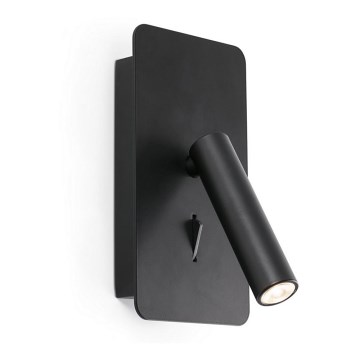 FARO 62118 - Foco de parede LED SUAU LED/3W/230V preto