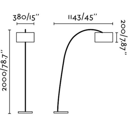 Faro 68462 - Candeeiro de chão PAPUA 1xE27/60W/230V