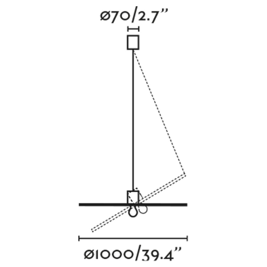 FARO 68590-70 - Candelabro suspenso COSTAS 1xE27/15W/230V d. 100 cm preto/vime
