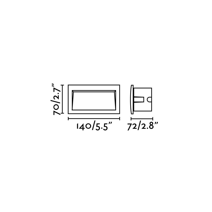FARO 70147 - Luminária LED encastrável para exterior SEDNA-2 LED/3W/230V IP65