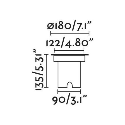 FARO 70309 - Luminária LED embutida para exterior GEISER LED/12,5W/230V IK08 IP67