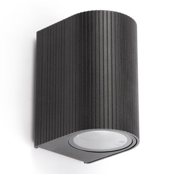 FARO 70322 - Aplique de parede exterior ESTELA 1xGU10/5W/230V IP65 preto