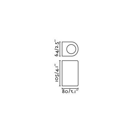 FARO 70322 - Aplique de parede exterior ESTELA 1xGU10/5W/230V IP65 preto