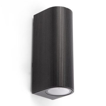 FARO 70327 - Arandela exterior ESTELA 2xGU10/5W/230V IP65 preta