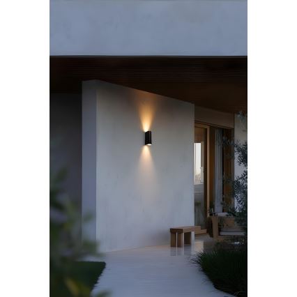 FARO 70327 - Arandela exterior ESTELA 2xGU10/5W/230V IP65 preta