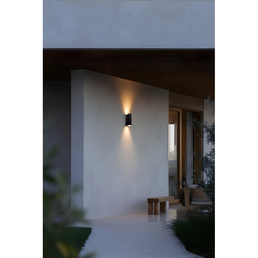 FARO 70327 - Arandela exterior ESTELA 2xGU10/5W/230V IP65 preta