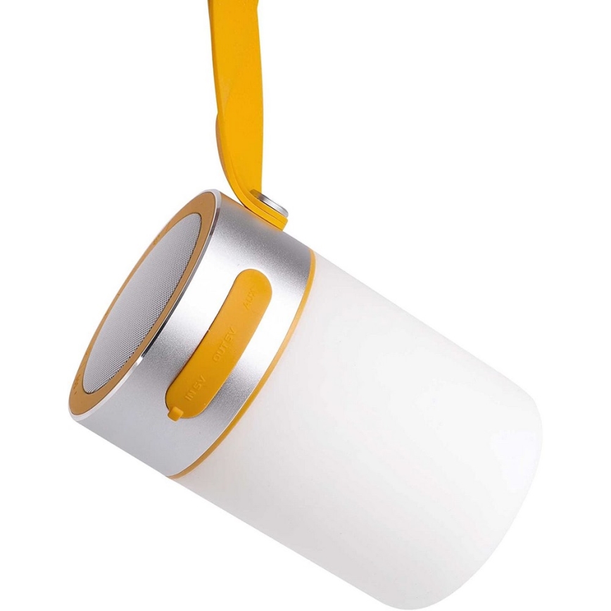Faro 70493 - Candeeiro de mesa portátil LED com um altifalante LOUD LED/1W/5V 2200 mAh