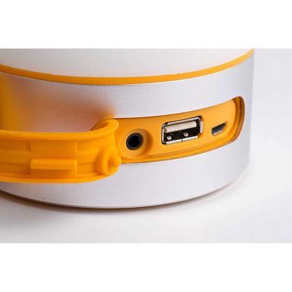 Faro 70493 - Candeeiro de mesa portátil LED com um altifalante LOUD LED/1W/5V 2200 mAh