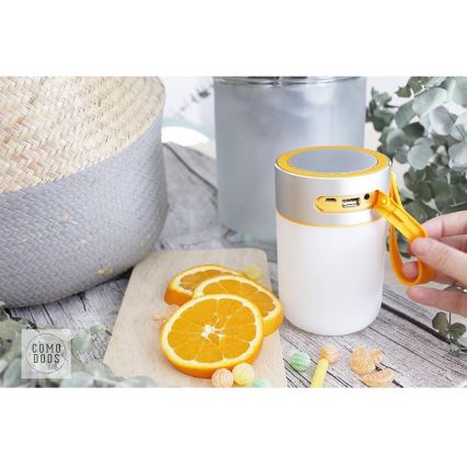 Faro 70493 - Candeeiro de mesa portátil LED com um altifalante LOUD LED/1W/5V 2200 mAh