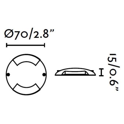 FARO 70547 - Luminária embutida LED exterior KEENAN LED/0,8 W/12V IP67