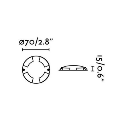 FARO 70564 - Luminária embutida LED exterior KEENAN-3 LED/1W/12V IP67