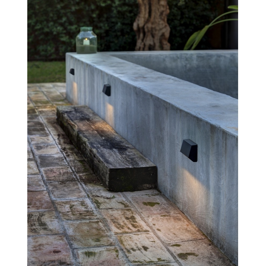 FARO 70657 - Luz de parede LED de exterior MUST-1 LED/2W/230V IP65