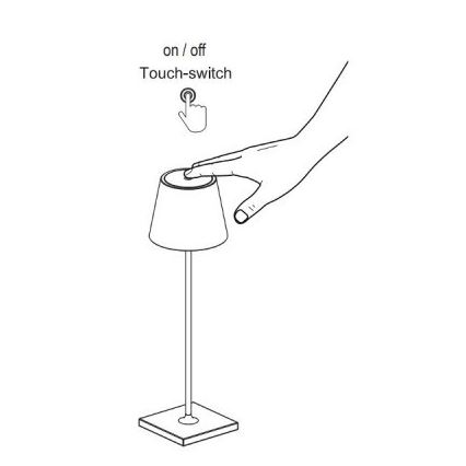 FARO 70776 - LED Candeeiro de mesa táctil exterior LED com regulação TOC LED/2,2W/230V IP54