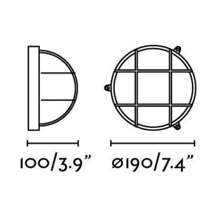 FARO 70999 - Luz de parede de exterior NORAY 1xE27/60W/230V IP65