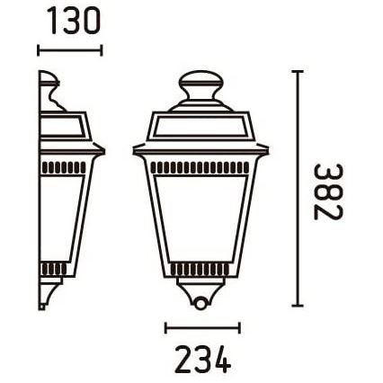 FARO 71424 - Luz de parede de exterior ARGOT 1xE27/100W/230V IP44