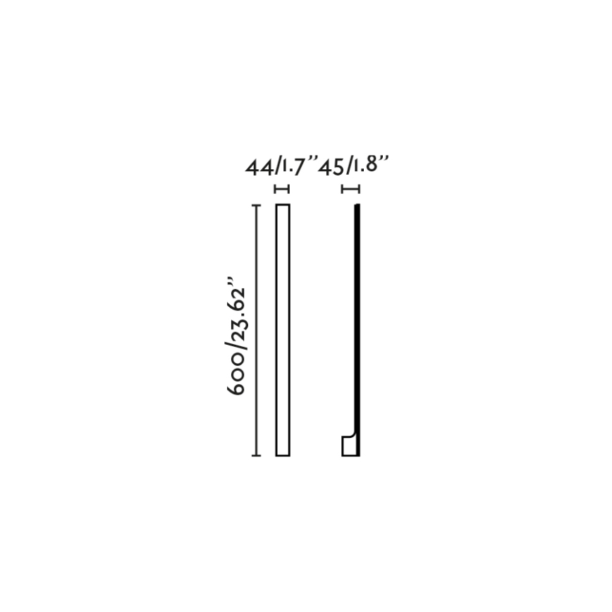 FARO 71800 - Aplique de parede exterior LIME LED/6W/230V 2700/3000/4000K 60 cm IRC 90 IP65 preto