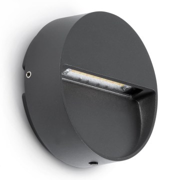 FARO 71960 - Luminária de escada LED DUNE LED/3W/230V 2200/2700/3200/4000K IP65 antracite redonda