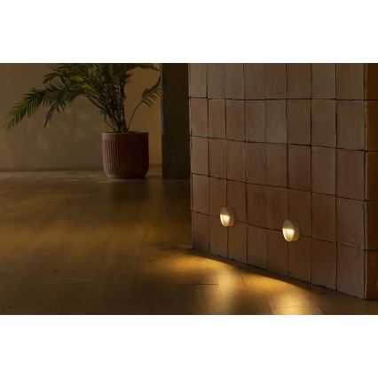 FARO 71961 - Luminária LED para escadas DUNE LED/3W/230V 2200/2700/3200/4000K IP65 branca redonda