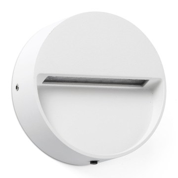 FARO 71961 - Luminária LED para escadas DUNE LED/3W/230V 2200/2700/3200/4000K IP65 branca redonda