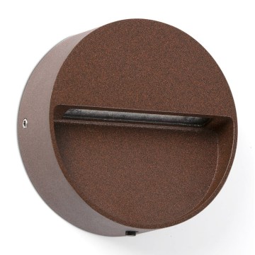 FARO 71962 - Luminária LED para escadas DUNE LED/3W/230V 2200/2700/3200/4000K IP65 castanha redonda