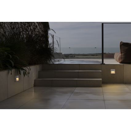 FARO 71964 - Luminária de escada LED DUNE LED/3W/230V 2200/2700/3200/4000K IP65 branca quadrada