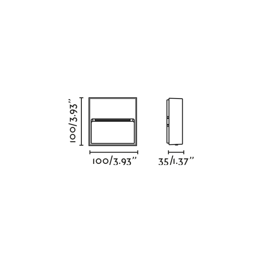 FARO 71964 - Luminária de escada LED DUNE LED/3W/230V 2200/2700/3200/4000K IP65 branca quadrada
