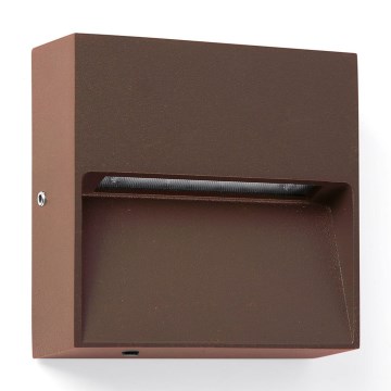 FARO 71965 - Luminária de escada DUNE LED/3W/230V 2200/2700/3200/4000K IP65 castanha, quadrada