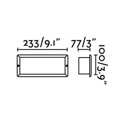 FARO 72093 - Luz embutida para exterior LED STRIPE-2 LED/5W/230V IP54