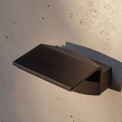 FARO 74456 - Aplique solar de parede LED com sensor LUMA LED/5W/3,7/230V IP65 antracite
