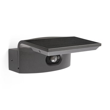FARO 74456 - Aplique solar de parede LED com sensor LUMA LED/5W/3,7/230V IP65 antracite