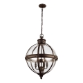 Feiss - Candeeiro suspenso ADAMS 4xE14/60W/230V bronze