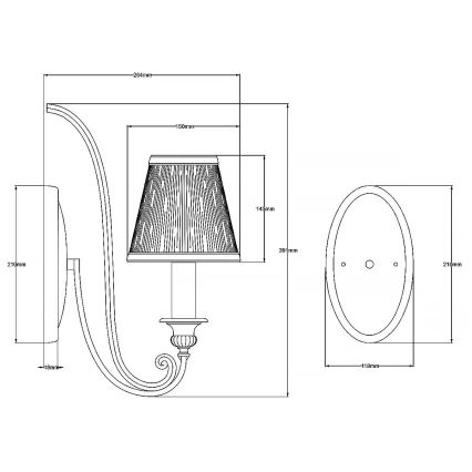 Feiss - Iluminação de parede ABBEY 1xE14/40W/230V