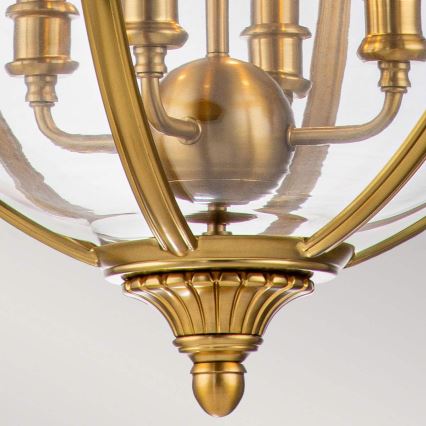 Feiss - Candeeiro suspenso ADAMS 4xE14/60W/230V dourado