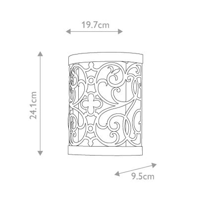 Feiss - Iluminação de parede ARABESQUE 1xE14/60W/230V