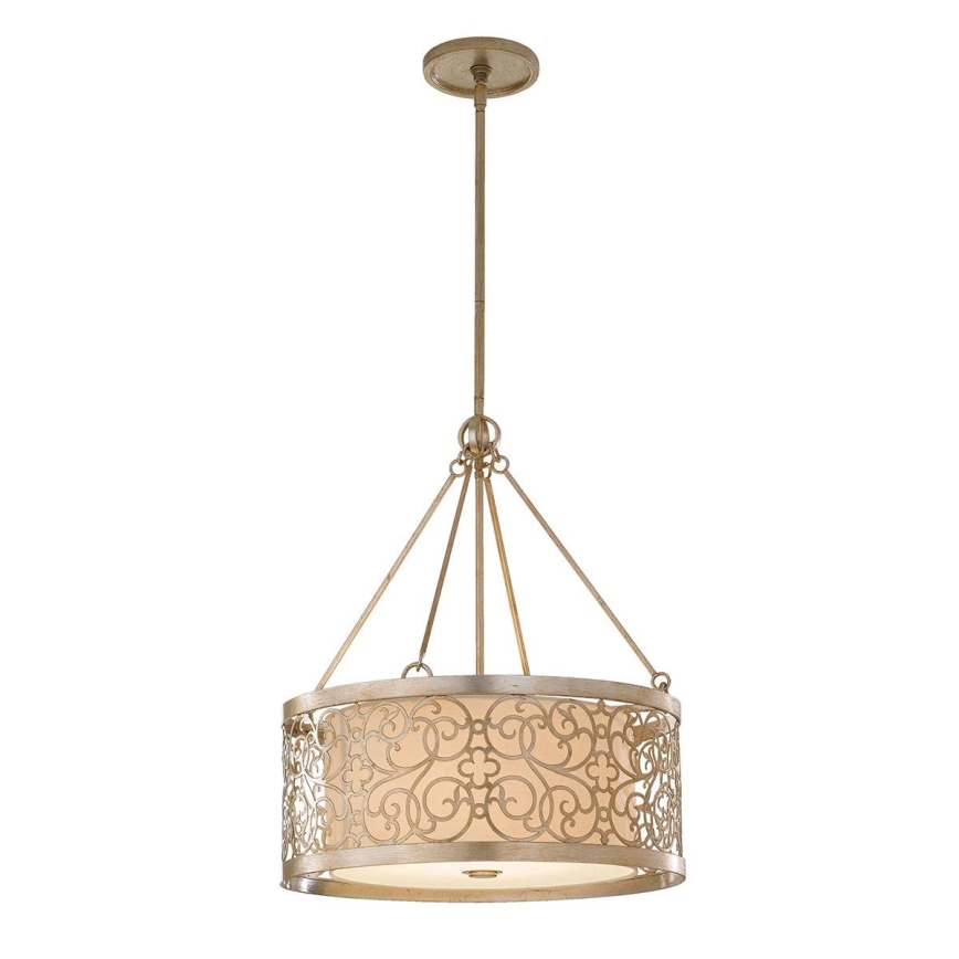 Feiss - Lustre em haste ARABESQUE 4xE27/60W/230V dourado