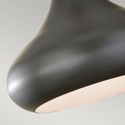 Feiss - Candeeiro pendente por cabo BESO 1xE27/60W/230V Ø 25,4 cm preto/cobre