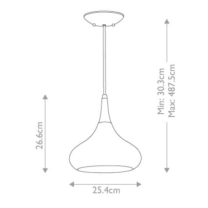 Feiss - Candeeiro pendente por cabo BESO 1xE27/60W/230V Ø 25,4 cm preto/cobre