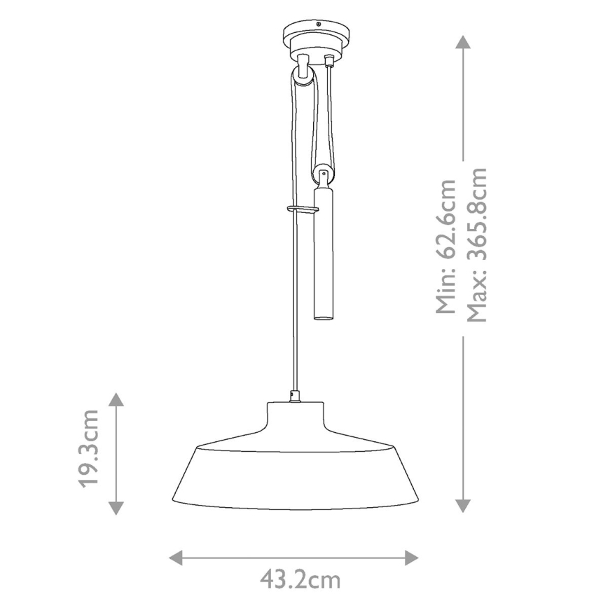Feiss - Candeeiro suspenso CANDOR 1xE27/60W/230V