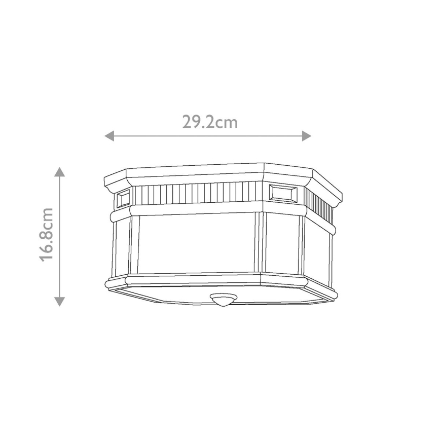 Feiss - Iluminação de teto exterior COTSWOLD LANE 2xE27/60W/230V IP44