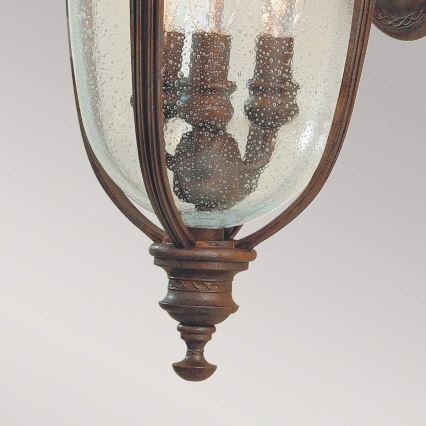 Feiss - Iluminação de parede exterior ENGLISH BRIDLE 3xE14/60W/230V IP44
