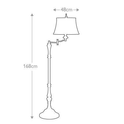 Feiss - Candeeiro de chão GIBSON 1xE27/60W/230V