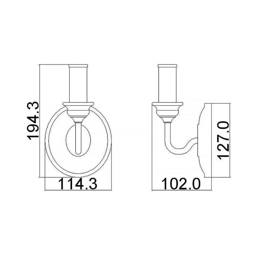 Feiss - Aplique de parede HARTSVILLE 1xE14/40W/230V bege/castanho