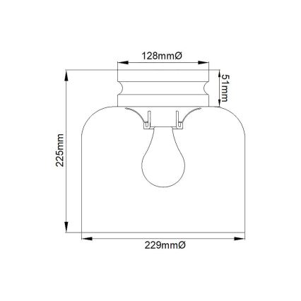 Feiss - Candeeiro de teto HOUNSLOW 1xE27/60W/230V, acabamento em cromo brilhante