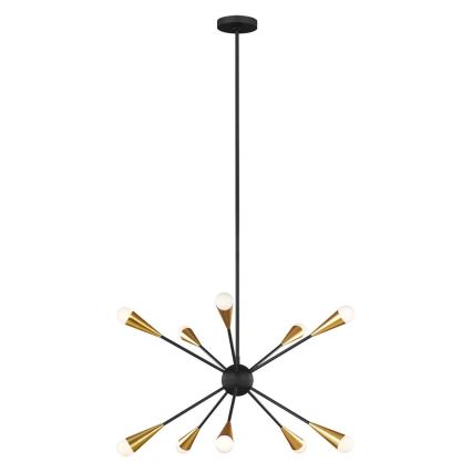 Feiss - Candeeiro suspenso LED JAX 10xG9/3W/230V preto/dourado