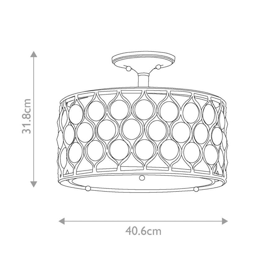Feiss - Candeeiro integrado LUCIA 3xE27/60W/230V