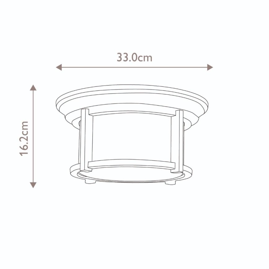 Feiss - Iluminação de teto exterior MERRIL 2xE27/60W/230V IP44